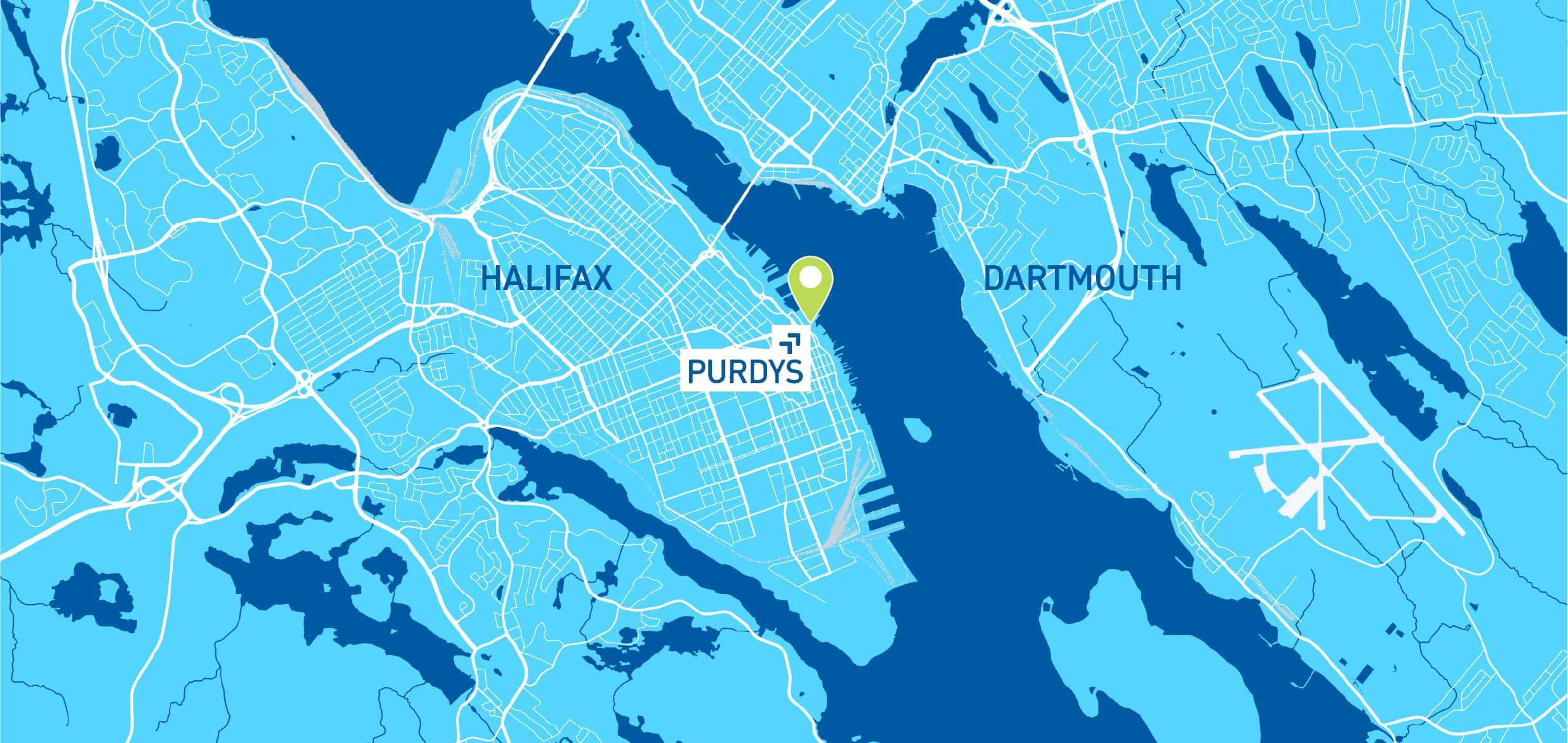 Map of Purdy's Wharf in Halifax